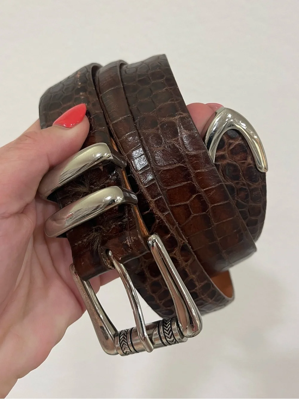 Martin Dingham Alligator Grain Calf Belt Size 42